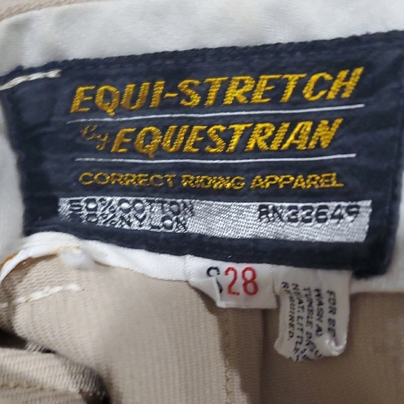 Equestrian Tan Boot Cut Flare Riding Pants Size 28 - Picture 11 of 14
